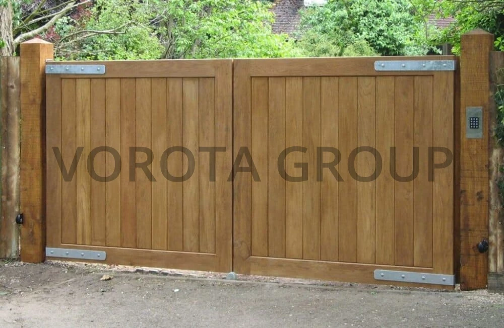 Автоматические распашные ворота Doorhan золотой дуб 3000×2100